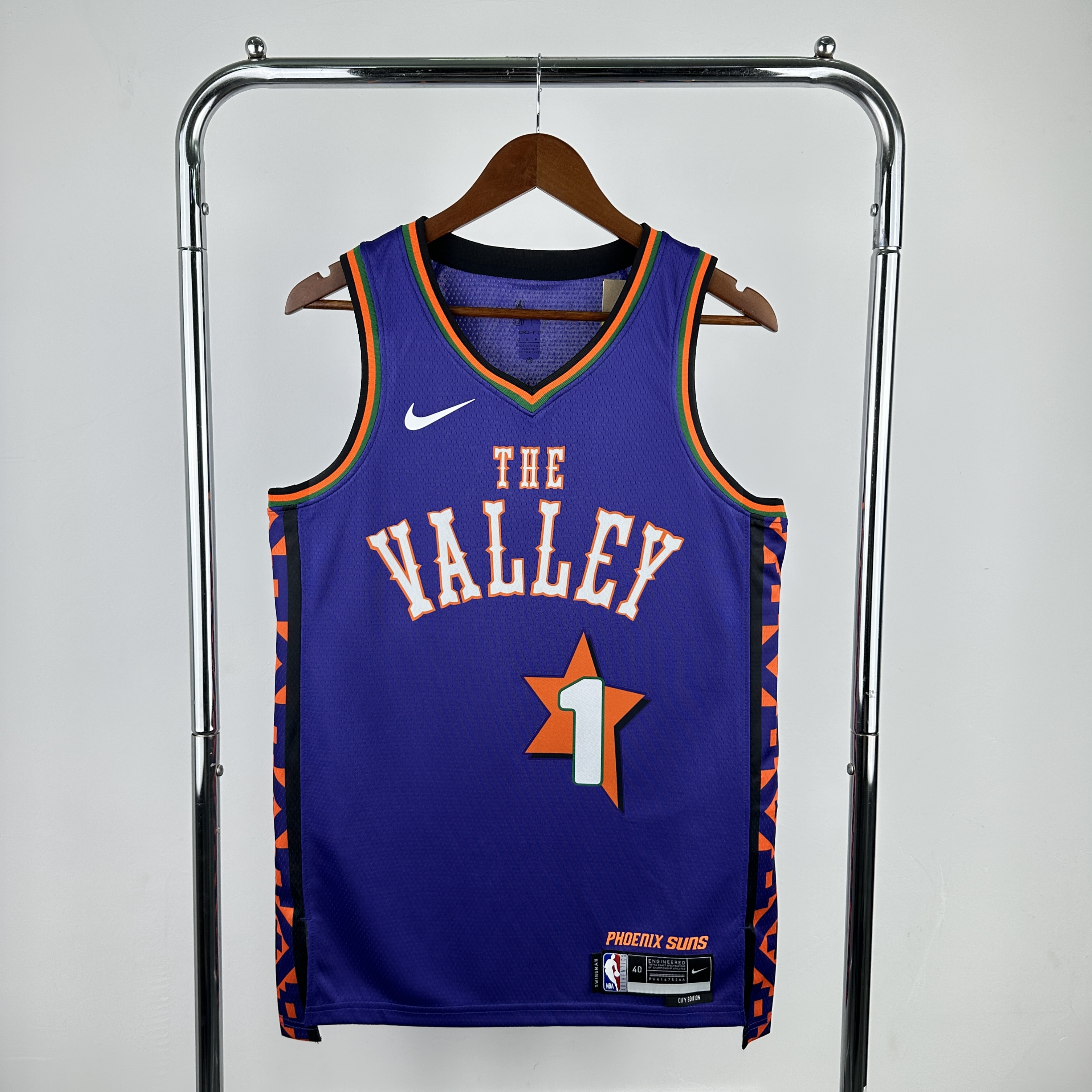 Men Phoenix Suns #1 Devin Booker Purple City Edition Season Nike 2025 NBA Jersey